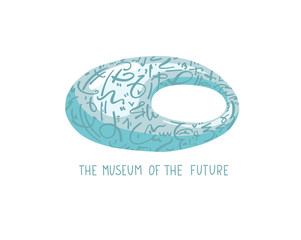 hand drawing icon - the museum of the future in Dubai, United Arab Emirates