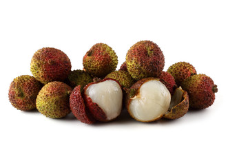 Lychee isolated on white