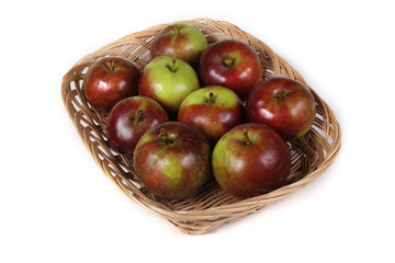 Organic apples isolated on white