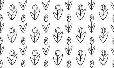 set of simple summer flowers drawings. abstract flower illustration. hand drawn vector art.