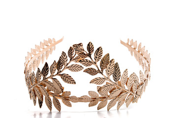 golden leaf tiara