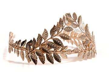 golden leaf tiara