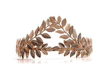 golden leaf tiara