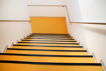 yellow stairs on building