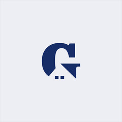 vector letter g negative home initial logo design template