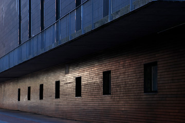 Facade of a modern building in Bilbao