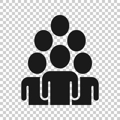 People communication icon in flat style. People vector illustration on white background. Partnership business concept.