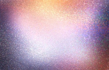 Sparkles lilac red yellow blue gradient pattern. Glitter shade vignette abstract texture. Glitz colorful blur background. 