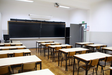 interior of secondary classroom
