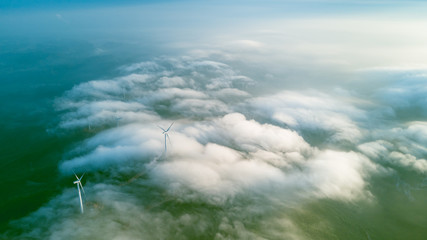 Wind power generation on the mountain