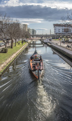 Obraz premium Boat in the Ria in Aveiro