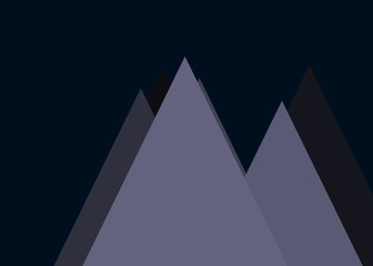 Mountains Panorame Abstract Random Placed Generative Art background illustration