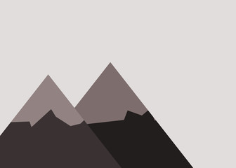 Mountains Panorame Abstract Random Placed Generative Art background illustration