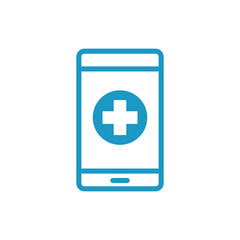 smartphone with medical cross line style