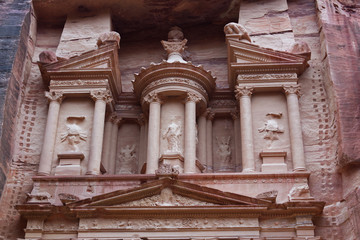 Fototapeta na wymiar The famous main theatre of Petra in Wadi Musa, Jordan