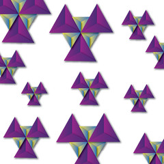 Abstract modern colorful triangles pattern elements on white background