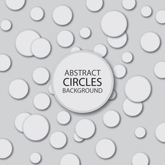 Circles Abstract background with gray color