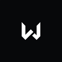  Minimal elegant monogram art logo. Outstanding professional trendy awesome artistic W WL LW initial based Alphabet icon logo. Premium Business logo White color on black background