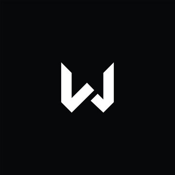  Minimal elegant monogram art logo. Outstanding professional trendy awesome artistic W WL LW initial based Alphabet icon logo. Premium Business logo White color on black background