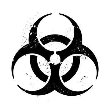 Vektor Biohazard Grunge Icon isoliert