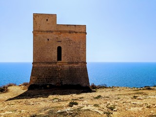 Fototapeta na wymiar Tal-Ħamrija Coastal Tower