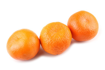 Mandarin oranges isolated on white