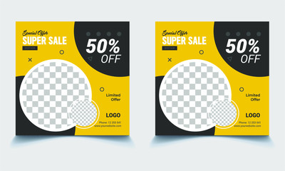 Sale social media post design template