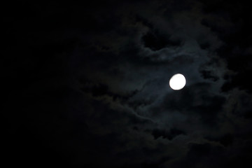 Fototapeta premium Moon and clouds