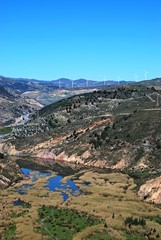 Fototapeta na wymiar River Guadalfeo in the Vale of Lecrin near Velez Bonaudalla, Spain.