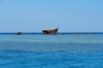 Naklejka premium Remains of russian ship in Red Sea near Sharm El Sheikh, Sinai, Egypt