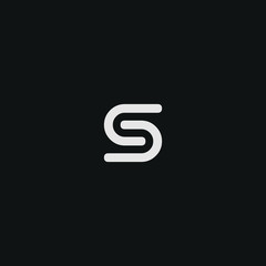 Abstract letter S  logo design. Minimal emblem design template. 