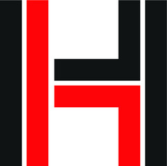 Abstract letter H  logo design. Minimal emblem design template. 