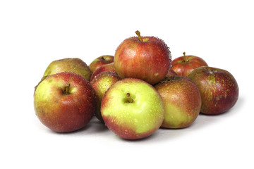 Organic apples isolated on white
