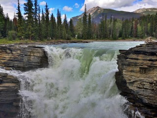 Athabaska Falls  , Alberta , Jasper National Park , Canada 