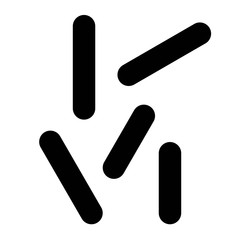 Tuberculosis virus vector illustration, solid style icon