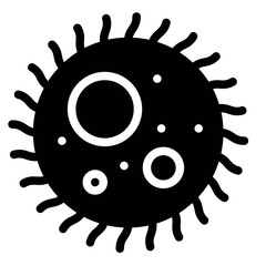 Amoeba or Amoeboid vector illustration, solid style icon