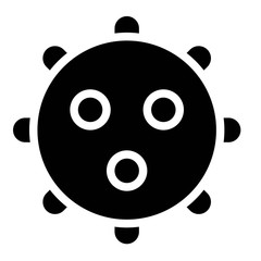 Virus or Bacteria vector illustration, solid style icon