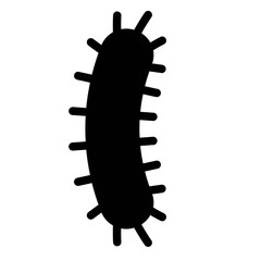 Virus or Bacteria vector illustration, solid style icon