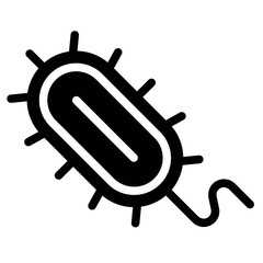 Virus or Bacteria vector illustration, solid style icon