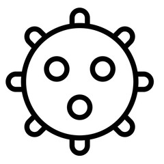 Virus or Bacteria vector illustration, line style icon