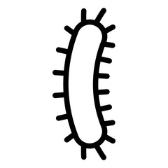 Virus or Bacteria vector illustration, line style icon
