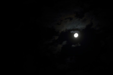 Fototapeta na wymiar Moon and clouds