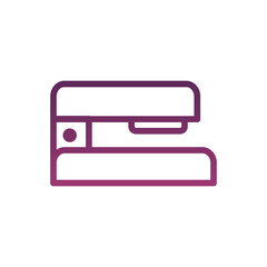 paper stapler line style icon