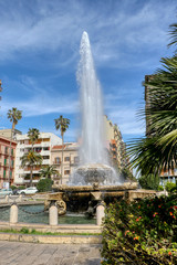 The fountain of the Rosa dei Venti in Ebalia square on the seafront in Taranto, Puglia, Italy