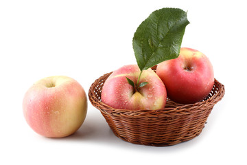 Apples and leaves