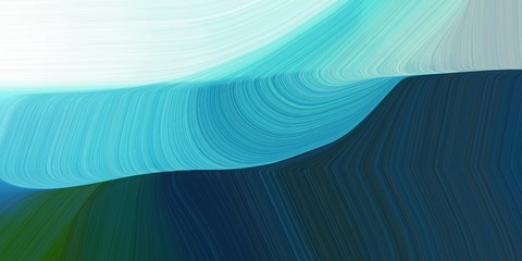 canvas wall art graphic with modern waves background design with powder blue, medium turquoise and very dark blue color