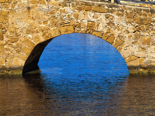Stone bridge part of The Medieval castle in Paphos Cyprus