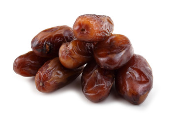 Date fruits isolated on white