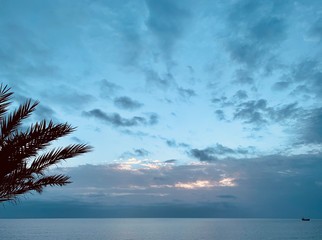 Obraz premium sky and sea. Beautiful sunset on Cyprus