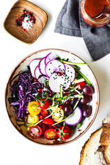 Grape with Red Cabbage,Cucumber and Pomegranate Salad